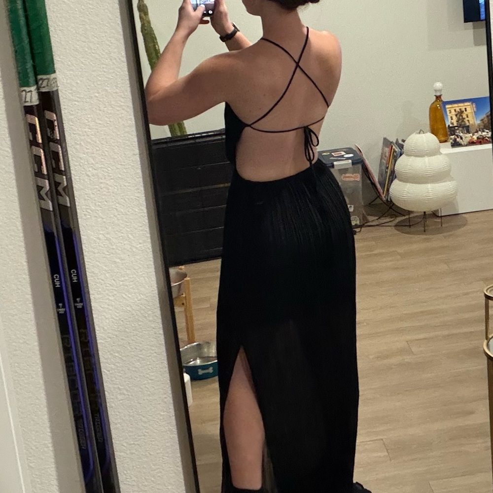 BCBGeneration Black Backless Dress